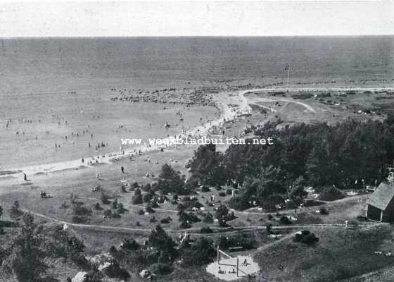 Het strand van Snackgrdsbaden nabij Wisby op het eiland Gotland