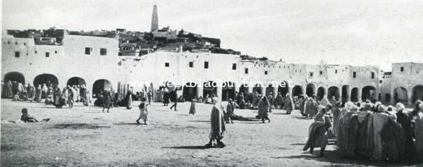 Algerije, 1927, Ghardaa, Naar de M'Zab. De markt te Ghardaa
