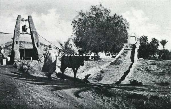 Algerije, 1927, Ghardaa, Naar de M'Zab. Waterput te Ghardaa