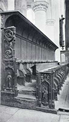 De Groote Kerk te Breda. Koorbank in de Groote Kerk te Breda