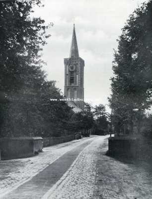 Noord-Holland, 1927, Nieuw-Loosdrecht, Bij den Kerktoren van Nieuw-Loosdrecht
