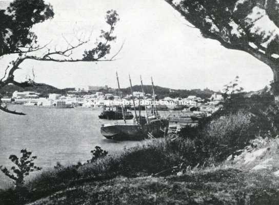 Bermuda, 1927, Hamilton, De Bermuda-Eilanden. Gezicht op de haven van Hamilton