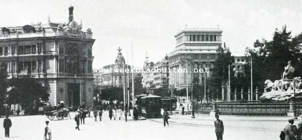 Spanje, 1927, Madrid, De Alcal straat te Madrid