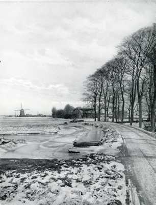 Noord-Holland, 1928, Diemen, Winterlandschap langs de Diem