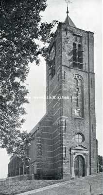 Zuid-Holland, 1928, Hoornaar, Om en bij de Giessen. De kerktoren van Hoornaar