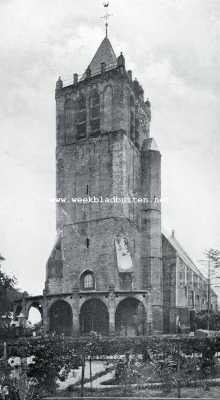 Zuid-Holland, 1928, Giessen-Oudkerk, Om en bij de Giessen. De kerktoren van Giessen-Oudkerk