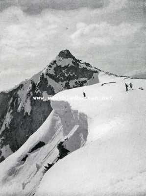 Duitsland, 1928, Bad Reichenhall, Winter en wintersport in de Beiersche Alpen. De Sonntagshorn bij Bad Reichenhall in de Beidersche Alpen