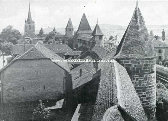 Zwitserland, 1928, Murten, De ringmuur van het Zwitsersche stadje Murten