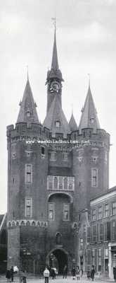 Overijssel, 1928, Zwolle, Oude poorten bij Zwolle. De Sassenpoort te Zwolle, buitenzijde