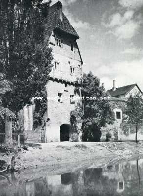Duitsland, 1928, Donauwrth, Donauwrth in Beiersch-Zwaben. De Frberpoort