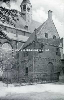 Friesland, 1928, Sneek, De Groote of St. Maartenskerk te Sneek. De Sacristie vij de Groote Kerk te Sneek