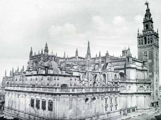 Spanje, 1928, Sevilla, De Kathedraal te Sevilla, gezien van het Noordoosten