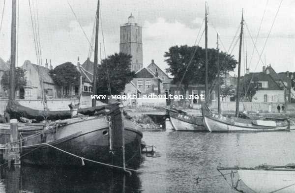 Friesland, 1928, West-Terschelling, Onder den Brandaris. Panorama van West-Terschelling