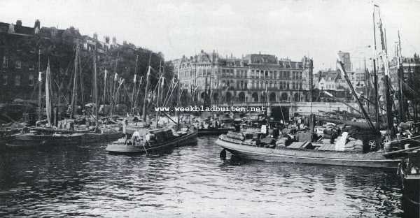 Zuid-Holland, 1928, Rotterdam, De groei van Rotterdam 1328-1928. Rotterdam, Oude Haven met Plan C