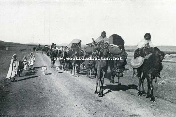 Algerije, 1928, Onbekend, Algiers. Deel van een nomadenstam op marsch