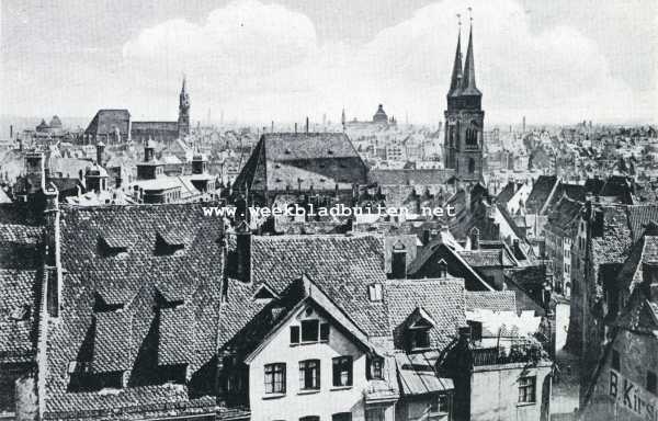 Duitsland, 1928, Neurenberg, Het Heilige Duitsche Roomsche Rijk. Panorama van Neurenberg