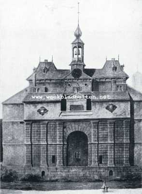 Zeeland, 1928, Middelburg, Oud-Middelburg. De in 1873 gesloopte Noorddam- of Veersche Poort