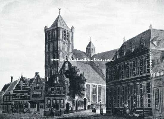 Oud-Middelburg. Bij de in 1834 gesloopte St. Pieterskerk