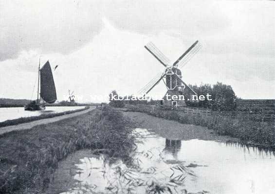 Zuid-Holland, 1928, Onbekend, Een nog in gebruik zijnde wipmolen van den Rietpolder