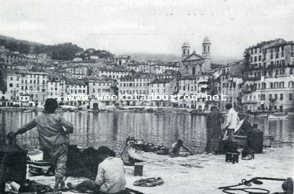 Frankrijk, 1928, Bastia, Corsica. De Oude Haven te Bastia