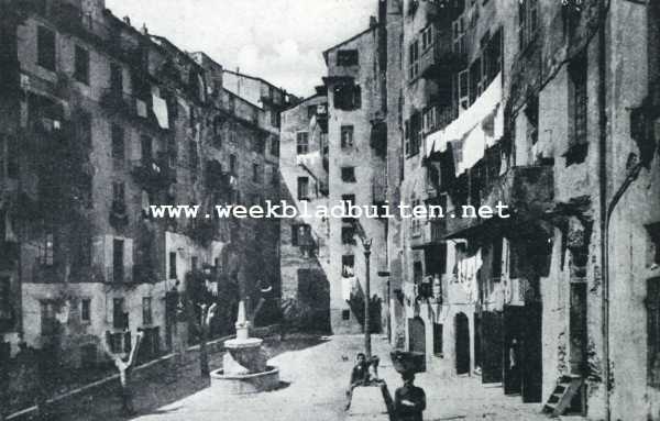 Corsica. Oude straat in Bastia