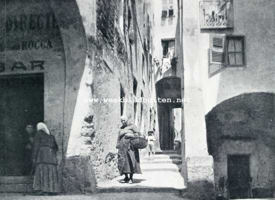 Frankrijk, 1928, Menton, Oude steden aan de Cte d'Azur. Des morgens in de oude stad van Menton