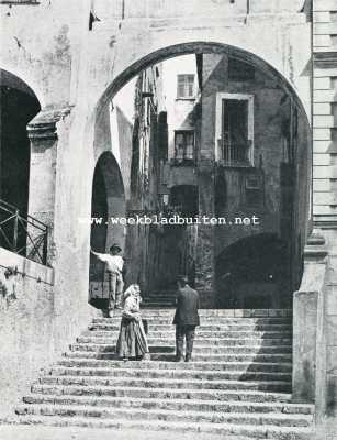 Oude steden aan de Cte d'Azur. In de oude stad van Menton