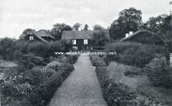 Zweden, 1929, Onbekend, ZWEEDSCHE TUINKUNST. HET OUDE HUIS IN DE LINNAEUSTUINEN