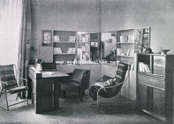 Onbekend, 1929, Onbekend, De moderne Fransch kunstnijverheid. De werkhoek in het huis van Maurice Dufrne