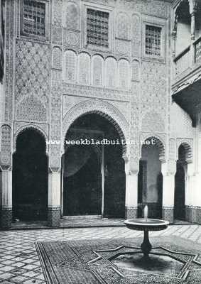 Marokko, 1929, Fez, Marokko. Arabisch interieur te Fs