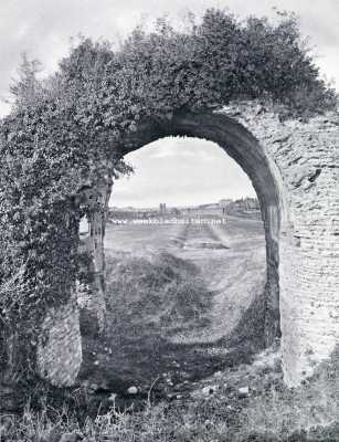 Itali, 1929, Rome, De Via Appia bij Rome. De Doodenpoort van het Circus Maxentius