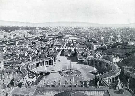 Itali, 1929, Rome, Panorama van Rome, gezien van den Sint-Pieterskoepel