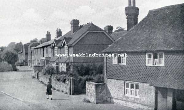 Engeland, 1929, Cranbrook, Kent. De George Inn te Cranbrook (15e eeuw), waar, volgens de overlevering, Koningin Elisabeth heeft gelogeerd