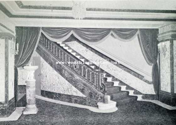 Amerika, 1929, Hollywood, Hollywood. Trappenhuis in de woning van Harold Lloyd