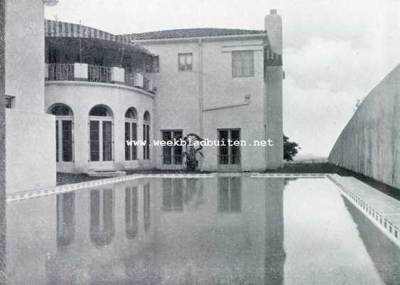 Amerika, 1929, Hollywood, Hollywood. De woning van Esther Ralston. Op den voorgrond het zwembassin
