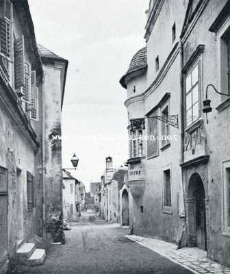 Oostenrijk, 1929, Drnstein, Een straat in Drnstein