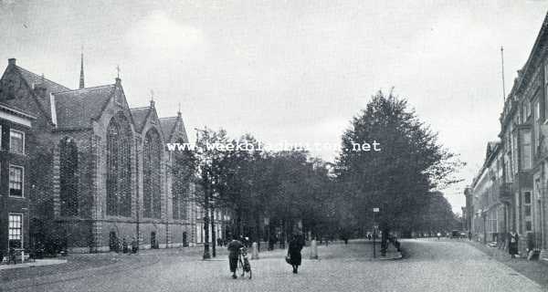 Zuid-Holland, 1929, Den Haag, De R.K. Parkkerk met gezicht op het Voorhout te 's-Gravenhage