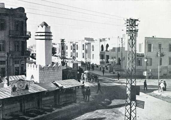 Isral, 1929, Tel Aviv, Allenby Road te Tel-Aviv, thans de mooiste hoofdstraat der stad, die naar de zee leidt