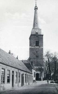 Zuid-Holland, 1929, Hillegom, Hillegom. De toren der Hervormde Kerk, gezien van het Westen