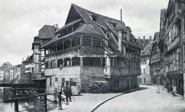 Frankrijk, 1929, Straatsburg, Straatsburg. Het Bain-aux-Plantes, de oude looierswijk