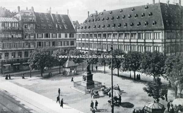 Frankrijk, 1929, Straatsburg, Straatsburg. Het Gutenberg-plein