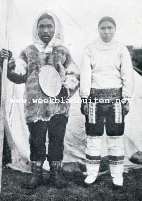 Onbekend, 1929, Onbekend, By de Smithsund-Eskimo's. Eskimo-dansers met toovertrommel