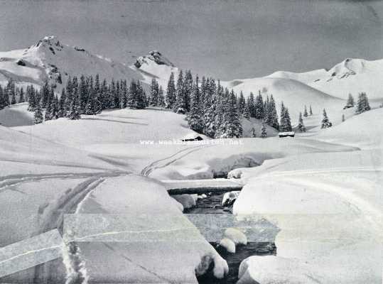 Zwitserland, 1930, Adelboden, Wintersport in Zwitserland. Adelboden