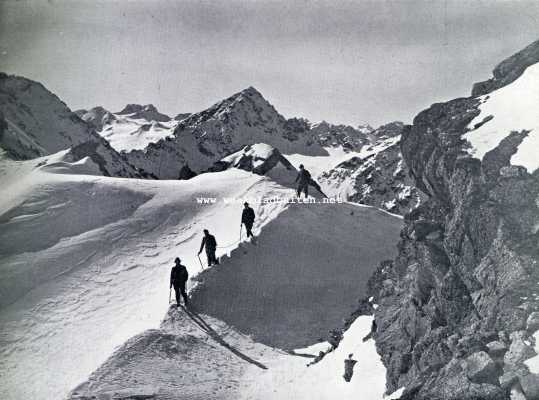 Zwitserland, 1930, Onbekend, Wintersport in Zwitserland. Op den Fluela Weisshorn