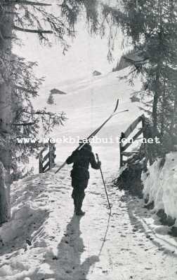 Wintersport in Zwitserland. Naar boven