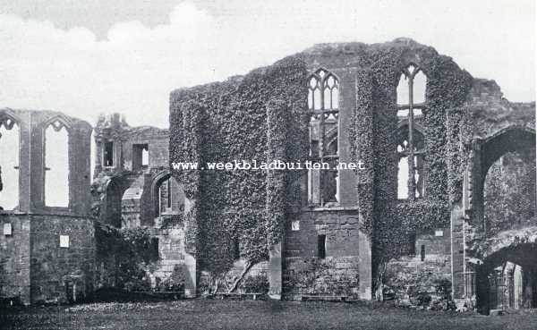 Engeland, 1930, Kenilworth, Kenilworth Castle, waar eens de feestzaal was