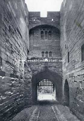 Engeland, 1930, Warwick, Het Kasteel Warwick: de 14e eeuwsche poort