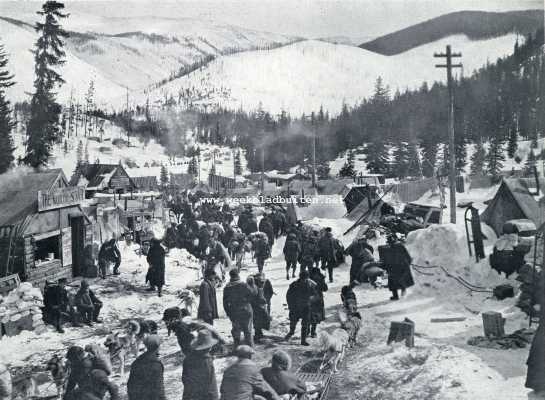 Amerika, 1930, Onbekend, Gouddorst. Gouddelversdorp in Alaska