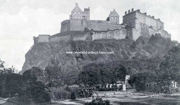Schotland, 1930, Edinburgh, Edinburgh Castle. Edinburgh Castle, gezien van St. Cuthberts