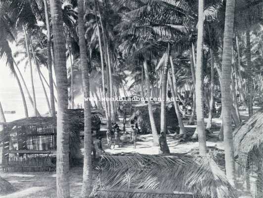 Frans-Polynesi, 1930, Tahiti, Hula-hula. Een inboorlingendorp op Tahiti
